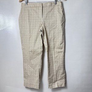J. Crew Pants Womens 8 Beige Curvy Fit Cropped Tapered Casual Khaki Trousers